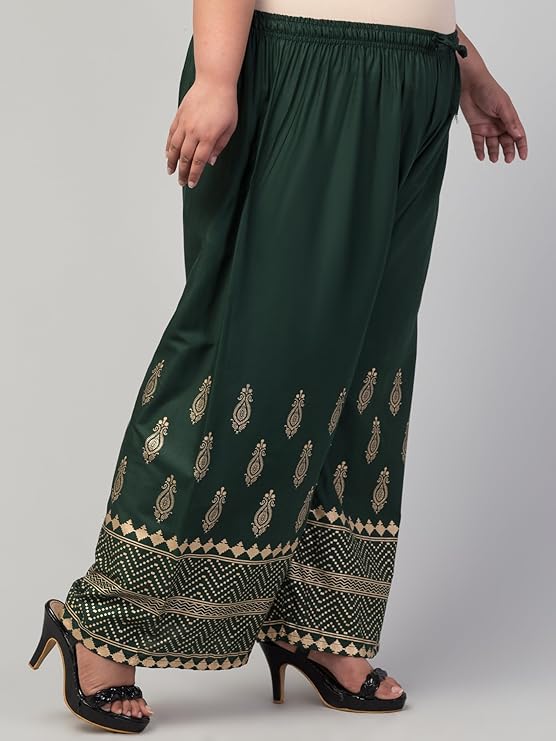 Trendy Rayon Gold Plazo