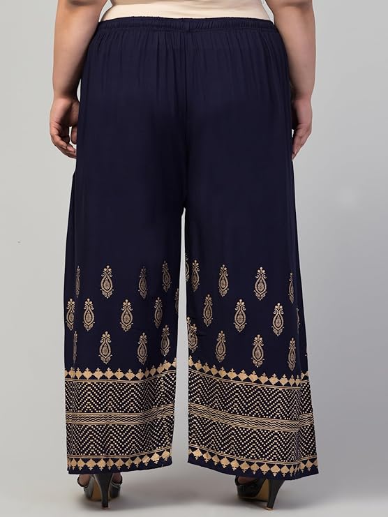 Trendy Rayon Gold Plazo