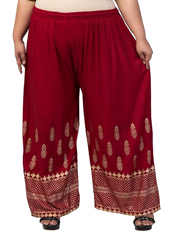 Trendy Rayon Gold Plazo