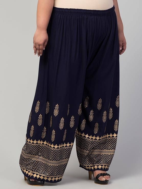 Trendy Rayon Gold Plazo