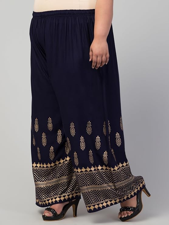 Trendy Rayon Gold Plazo