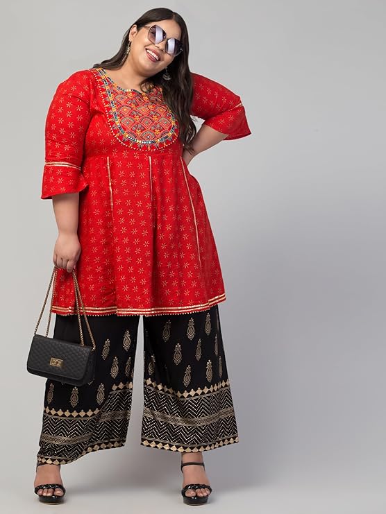 Trendy Rayon Gold Plazo