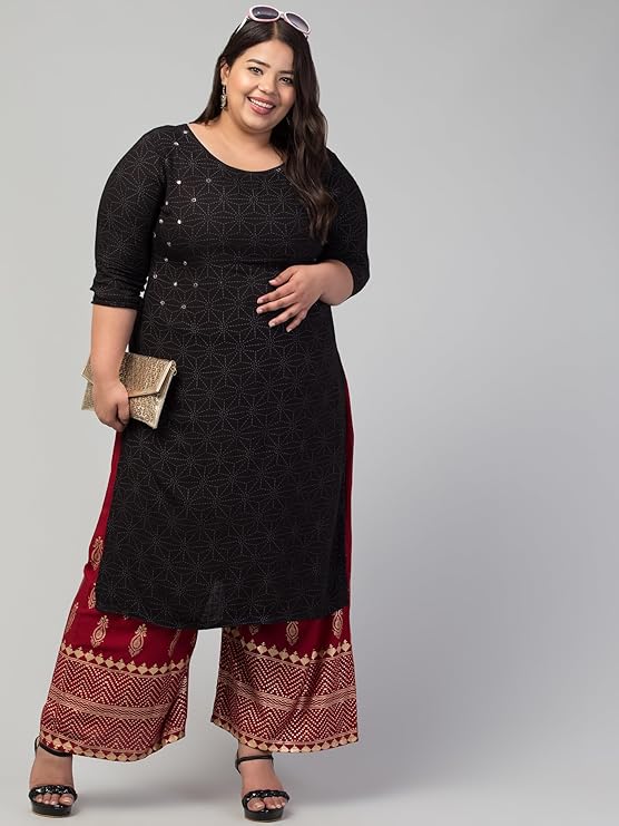 Trendy Rayon Gold Plazo