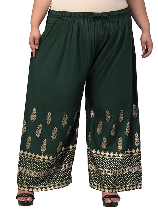 Trendy Rayon Gold Plazo