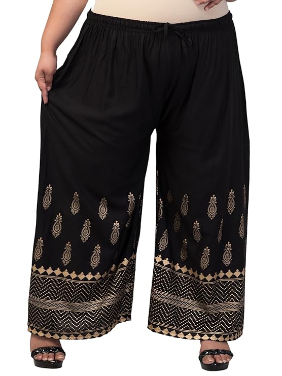 Trendy Rayon Gold Plazo