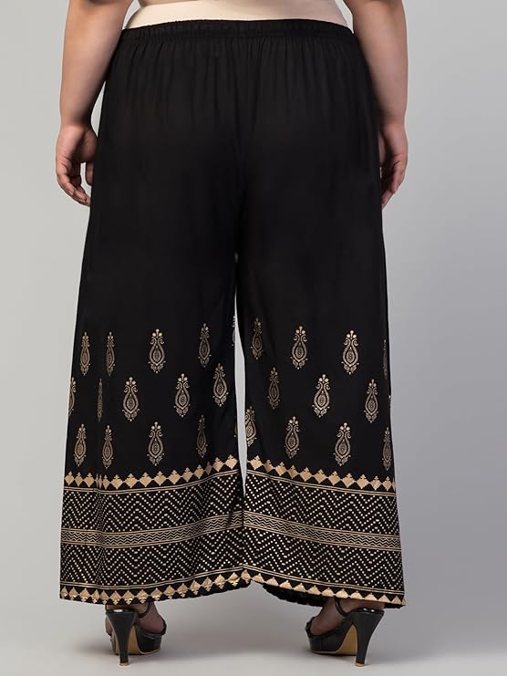 Trendy Rayon Gold Plazo