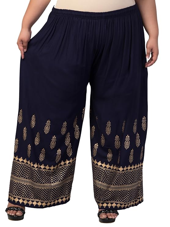 Trendy Rayon Gold Plazo