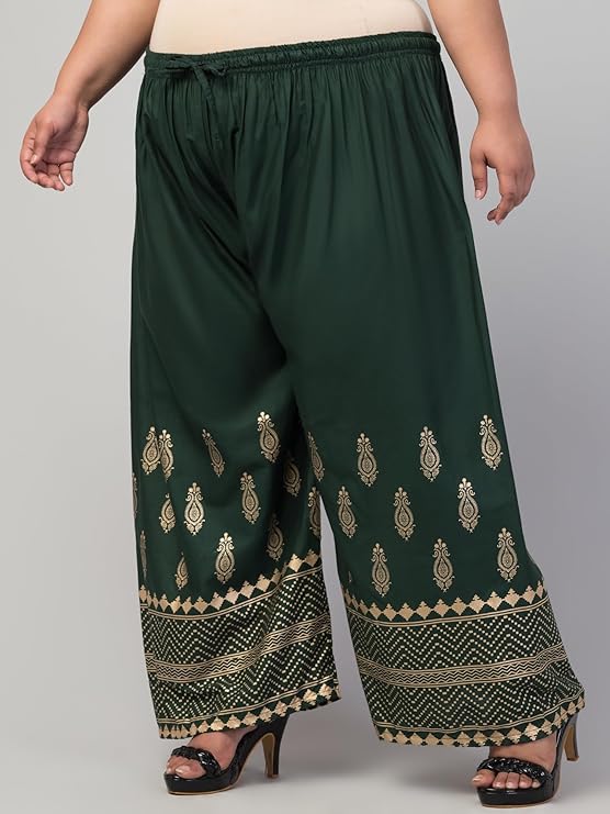 Trendy Rayon Gold Plazo