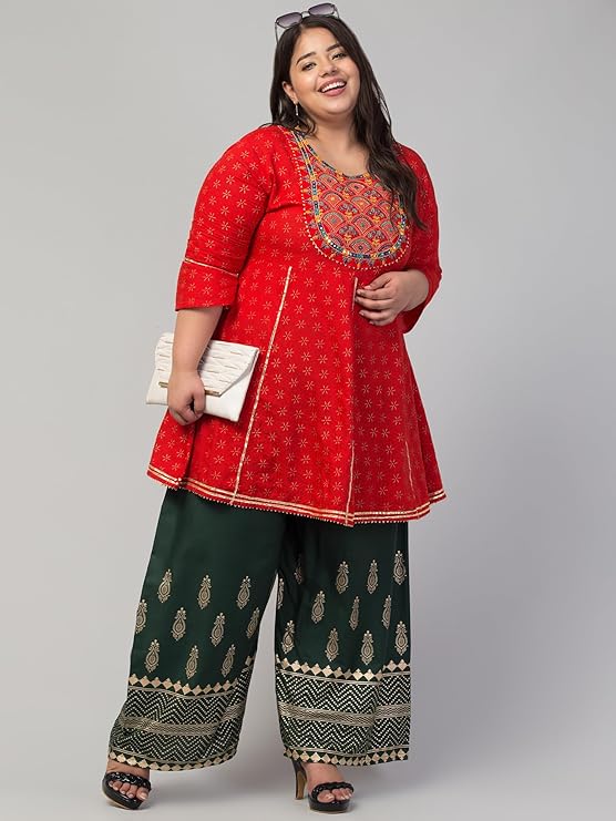 Trendy Rayon Gold Plazo