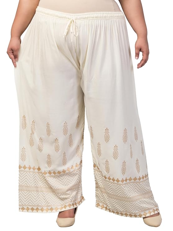 Trendy Rayon Gold Plazo