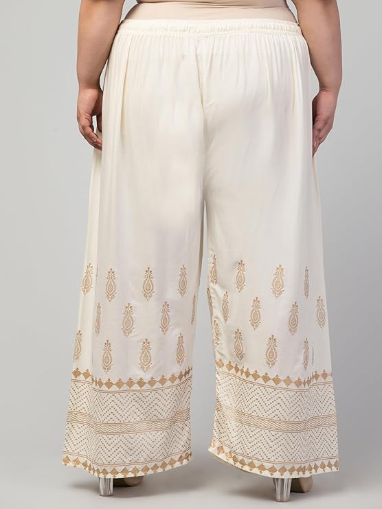 Trendy Rayon Gold Plazo