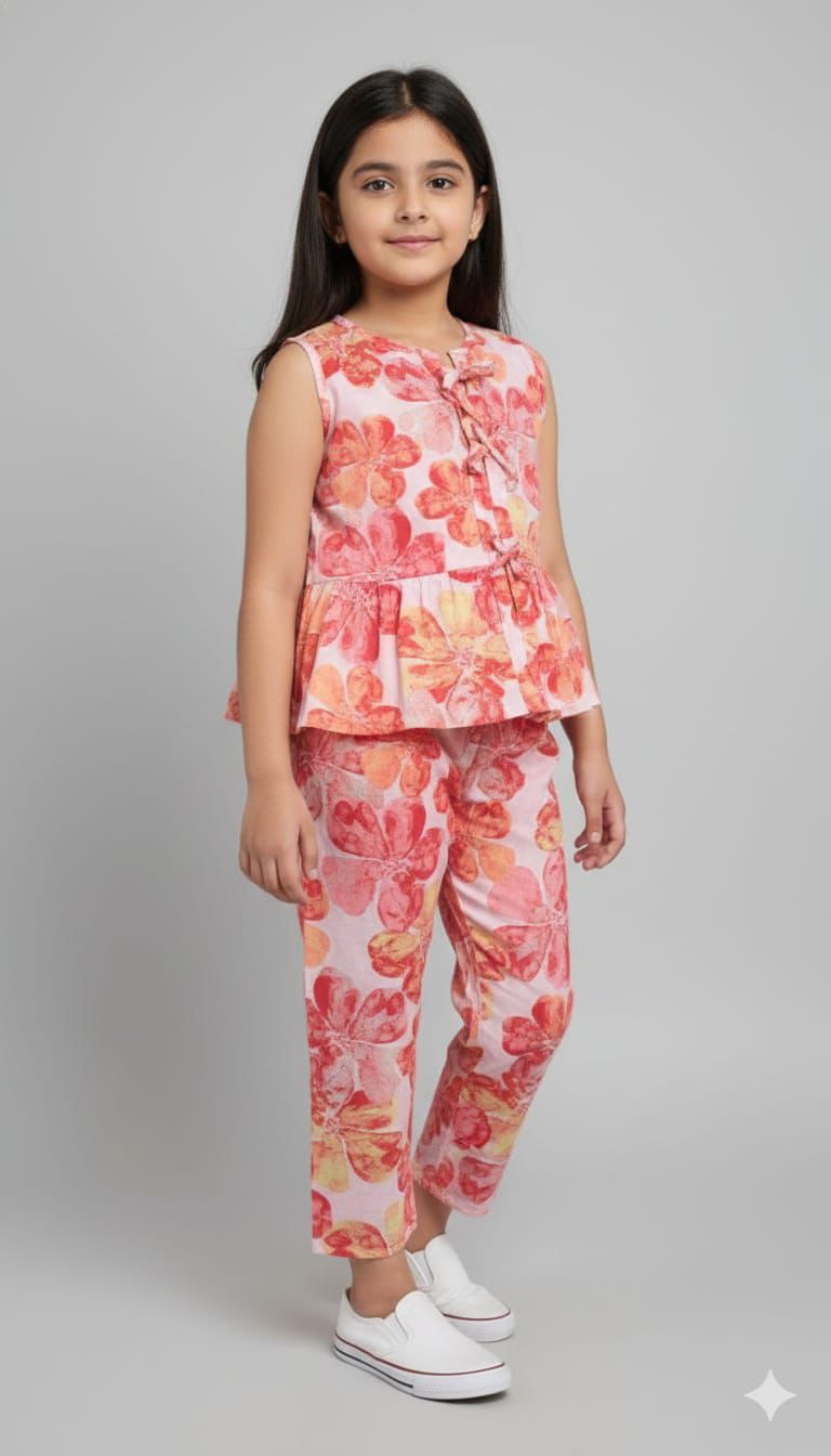 Pink Floral Print Outfit