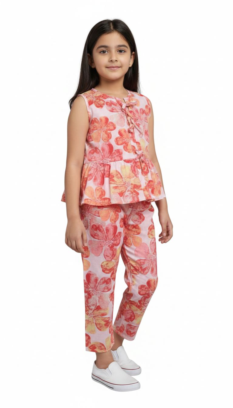 Pink Floral Print Outfit