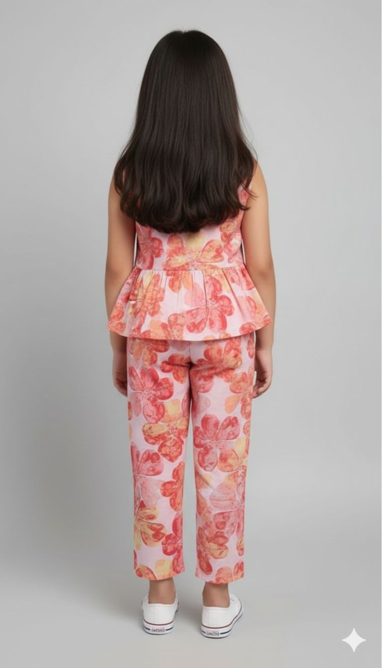 Pink Floral Print Outfit