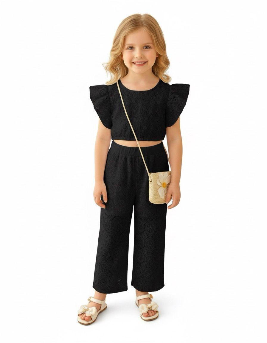 KIDS NET FLORAL CORD SET