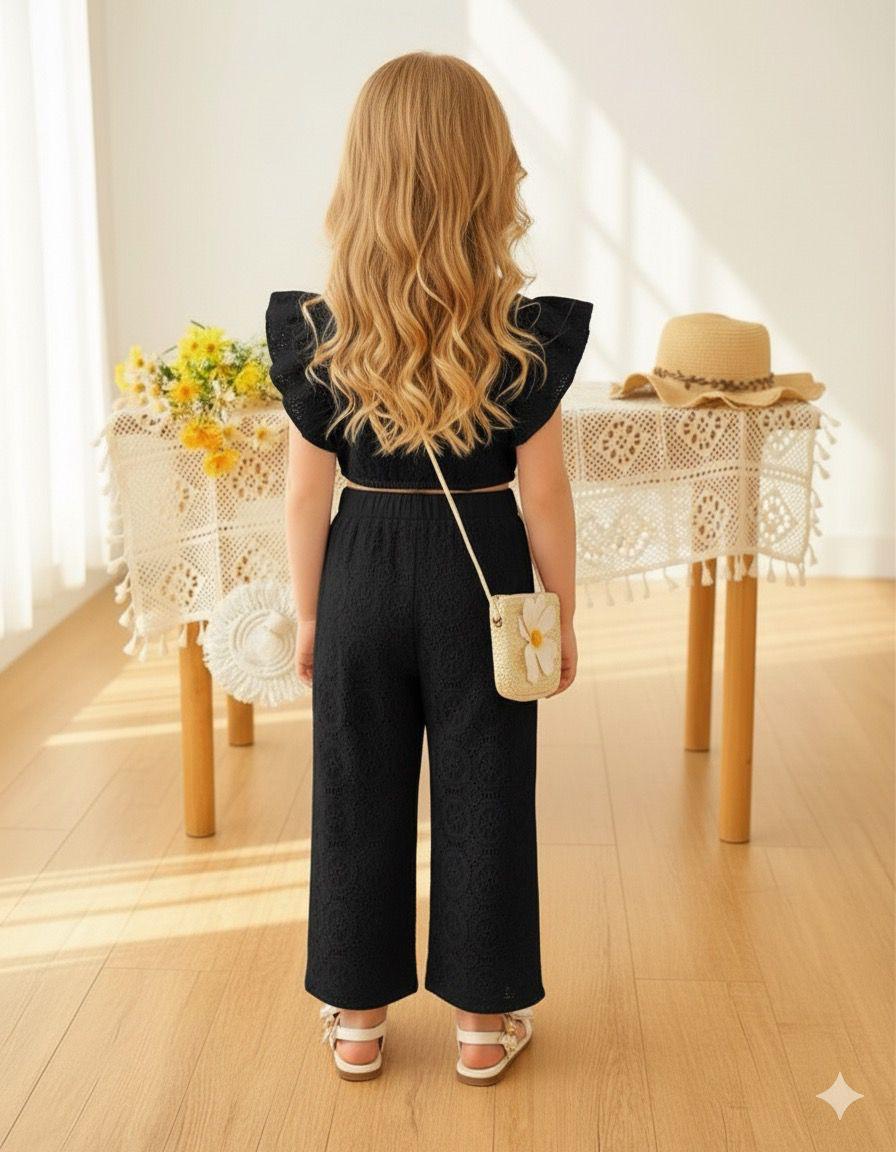 KIDS NET FLORAL CORD SET