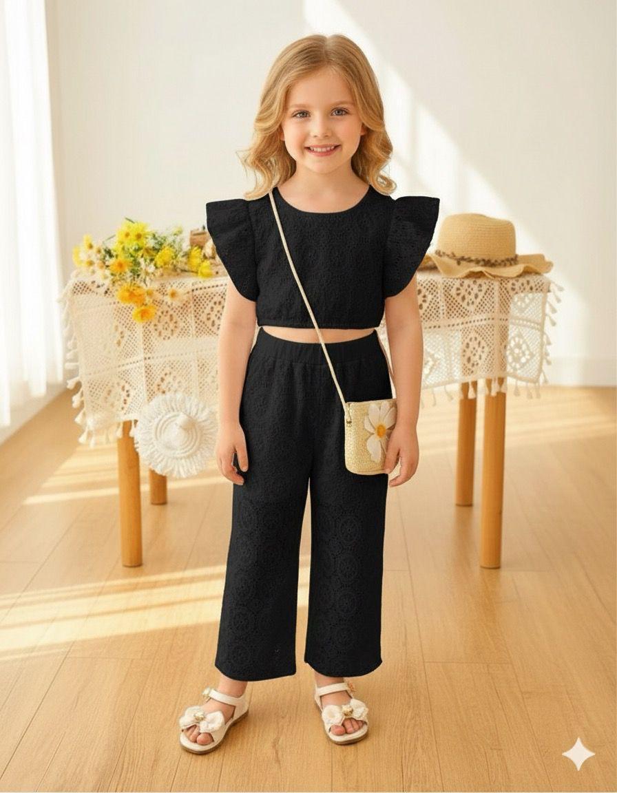 KIDS NET FLORAL CORD SET