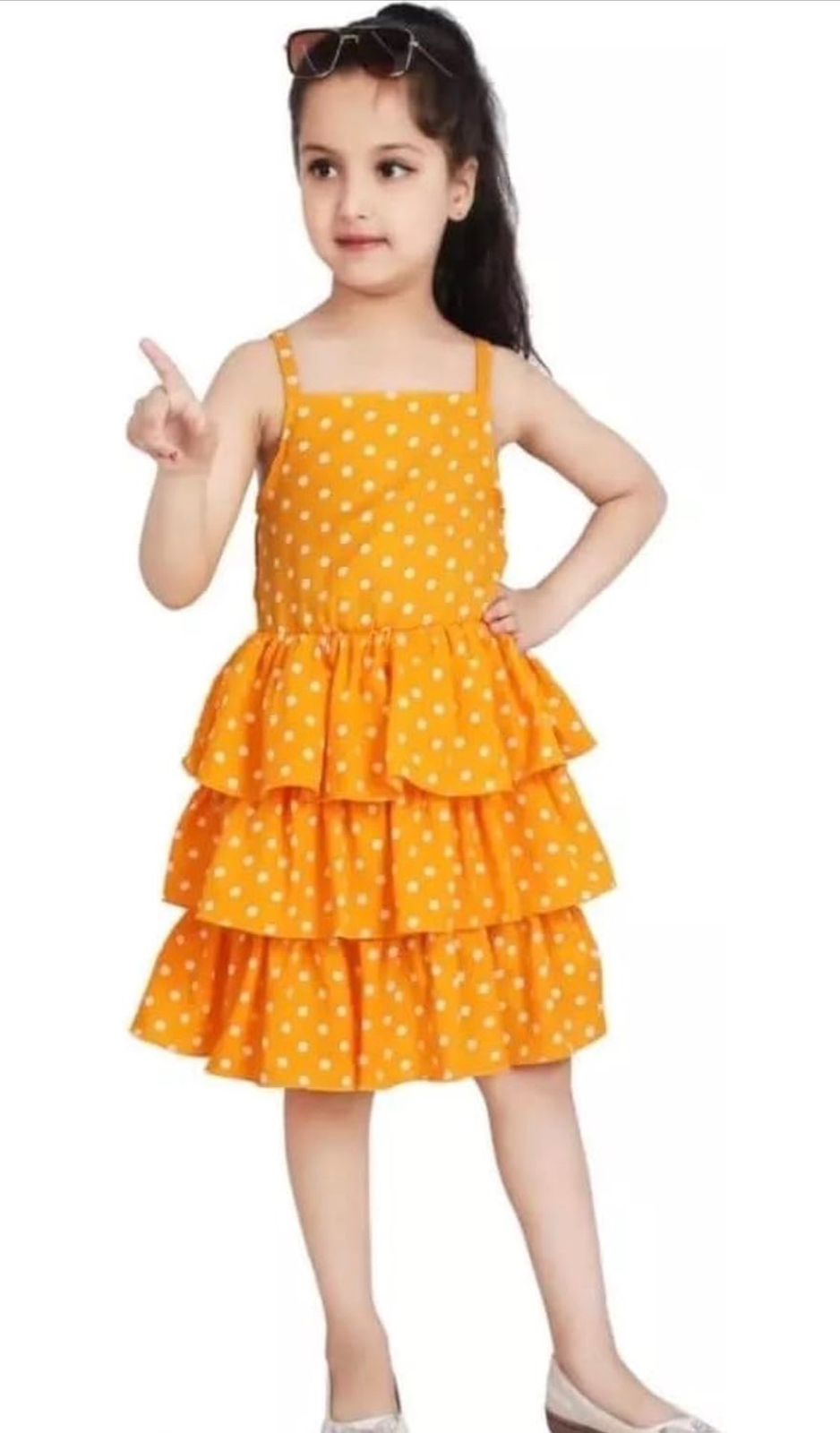 Polka Dress with Denim Jacket